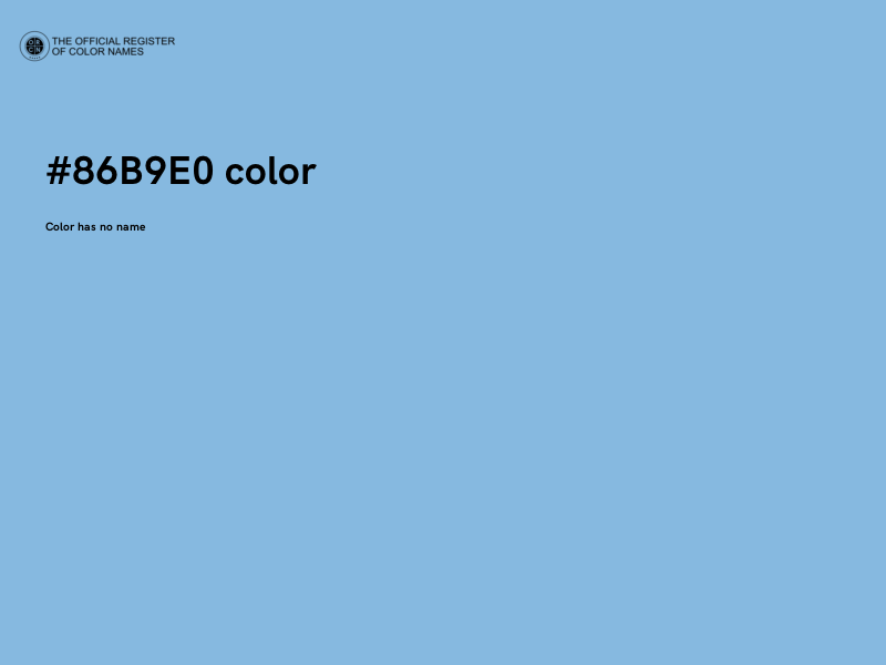 #86B9E0 color image