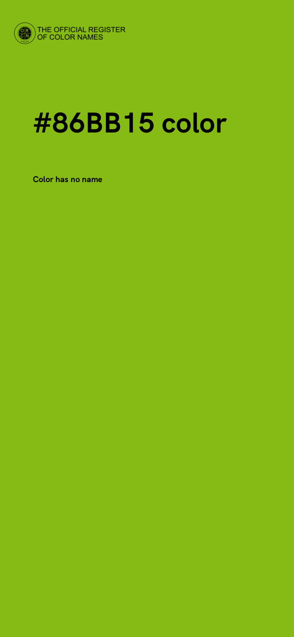 #86BB15 color image