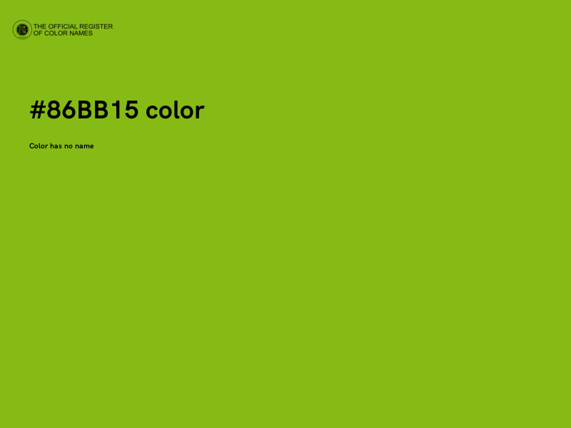 #86BB15 color image