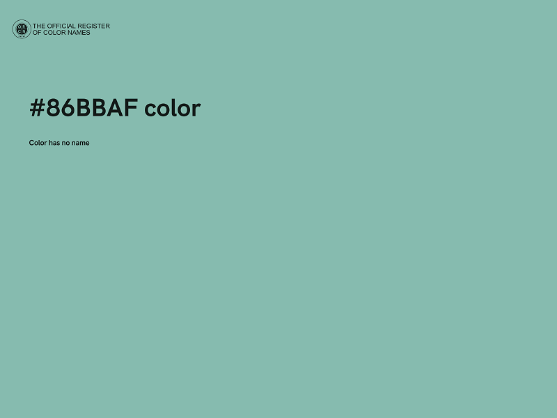 #86BBAF color image