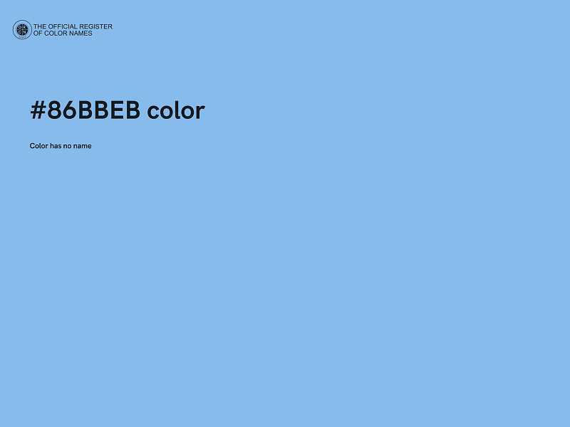 #86BBEB color image