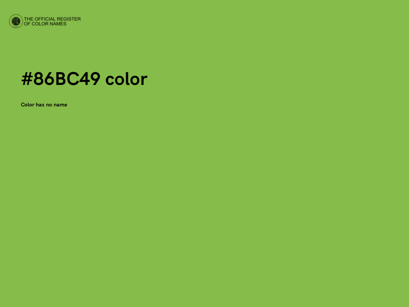 #86BC49 color image
