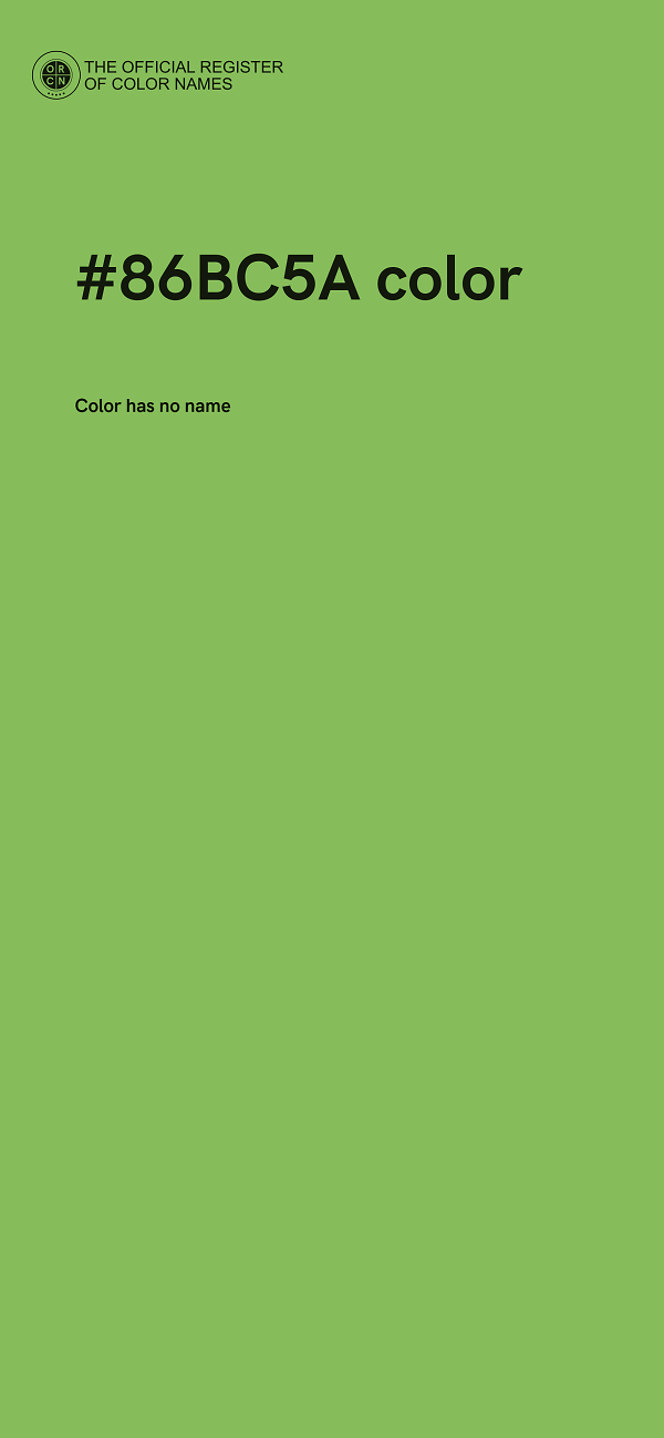 #86BC5A color image