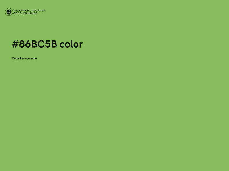 #86BC5B color image