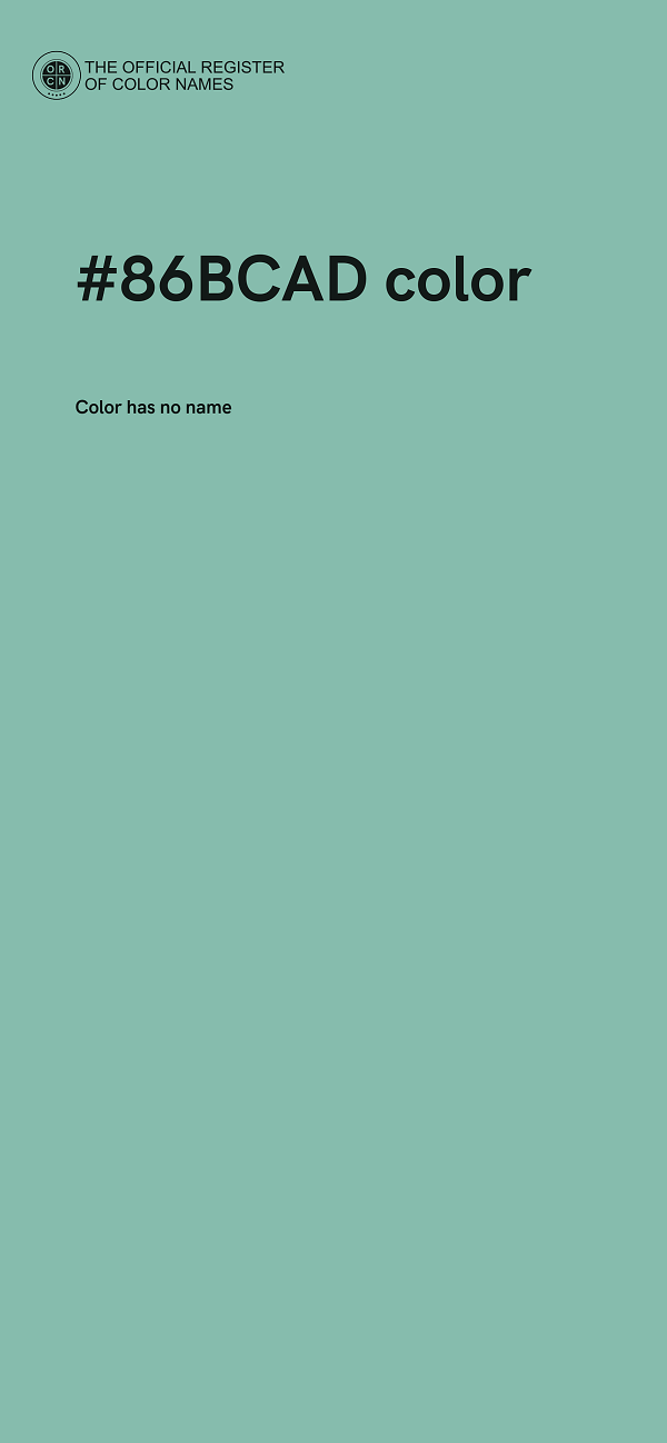 #86BCAD color image