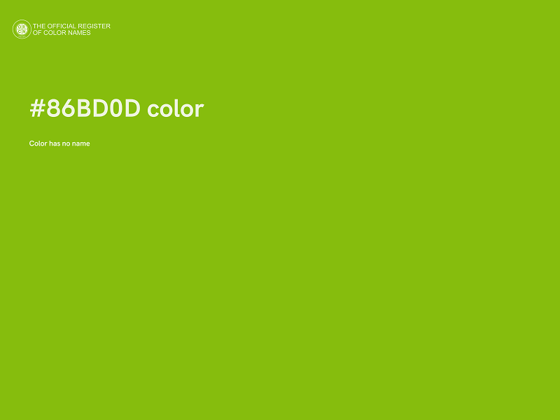 #86BD0D color image