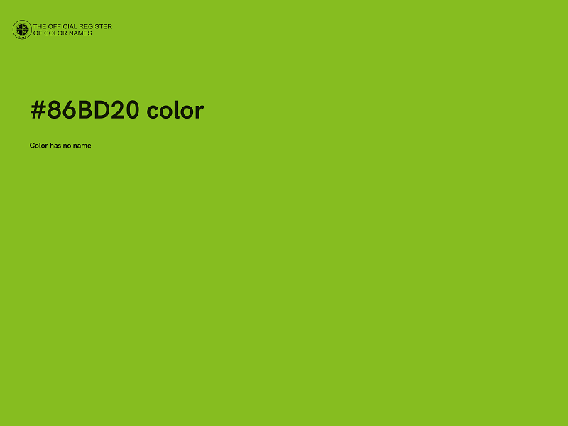 #86BD20 color image