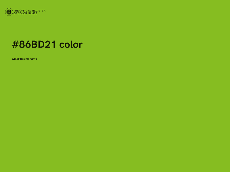 #86BD21 color image