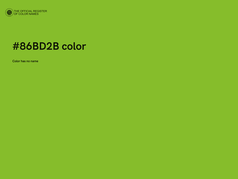 #86BD2B color image