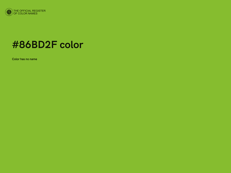 #86BD2F color image