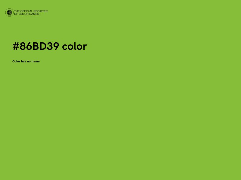 #86BD39 color image