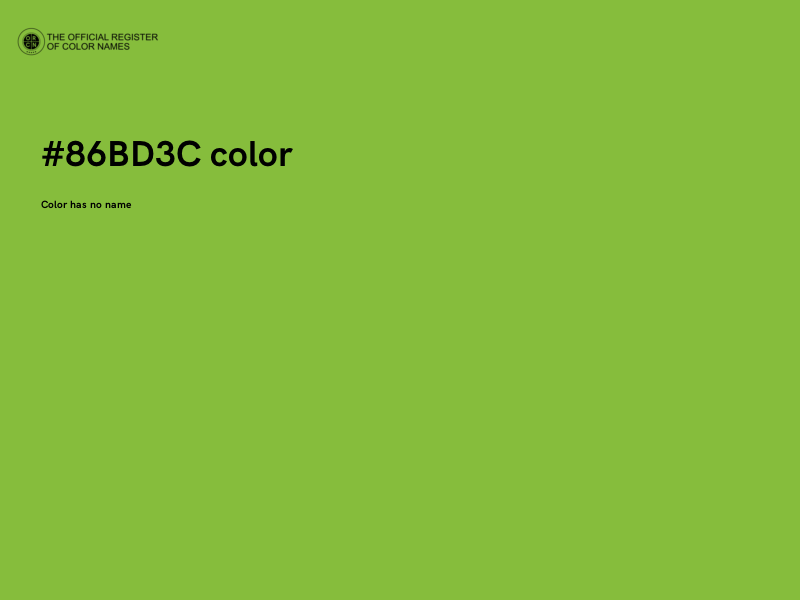 #86BD3C color image