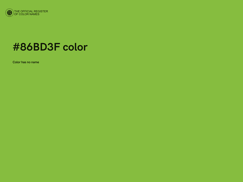 #86BD3F color image