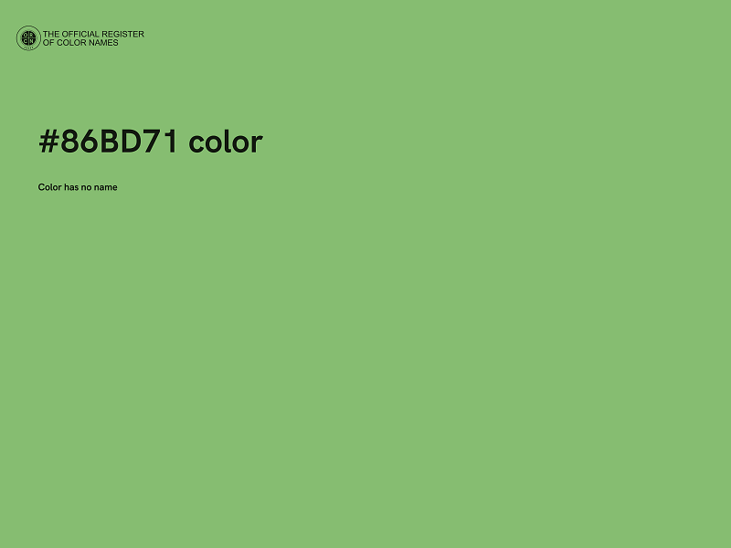 #86BD71 color image