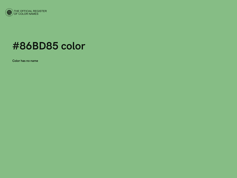 #86BD85 color image