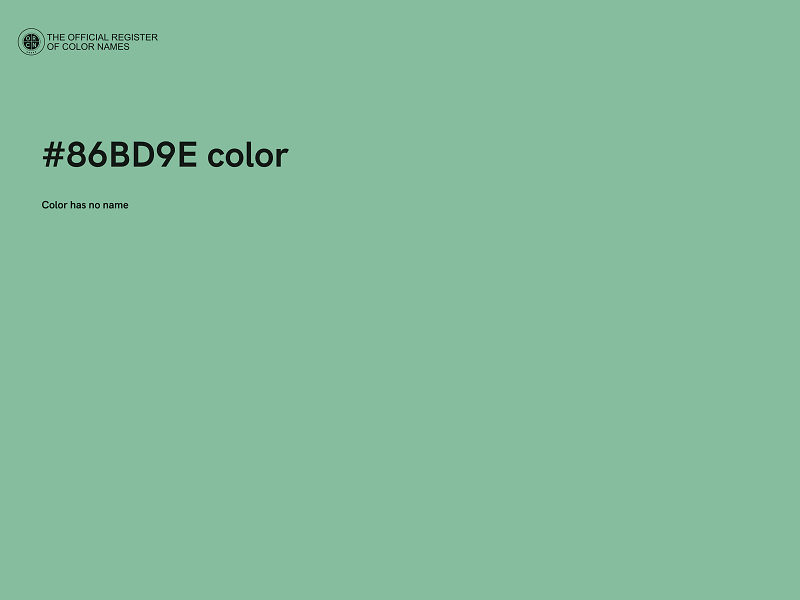 #86BD9E color image