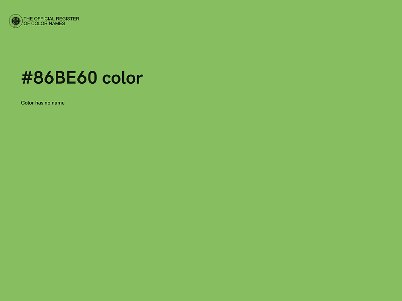 #86BE60 color image