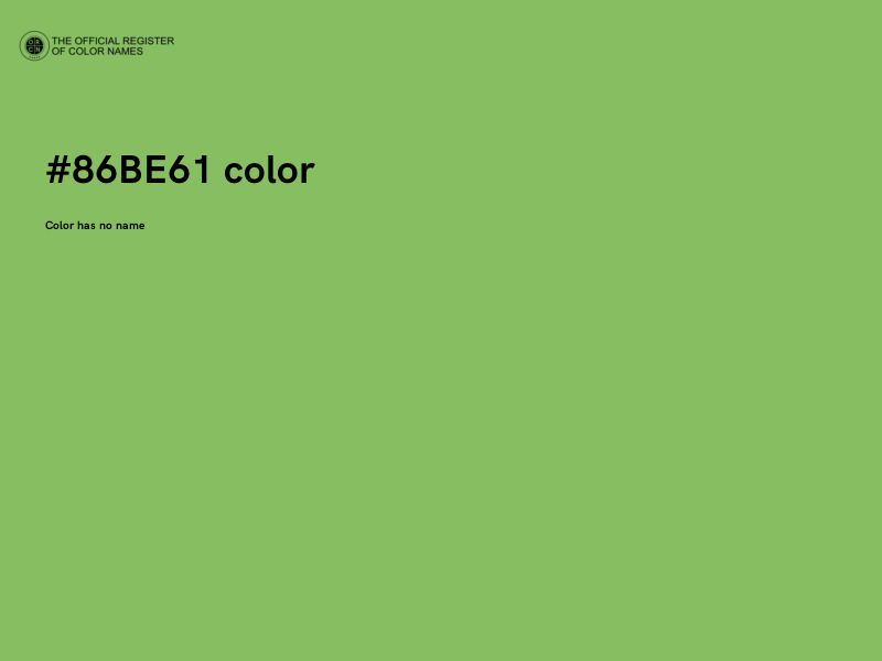 #86BE61 color image
