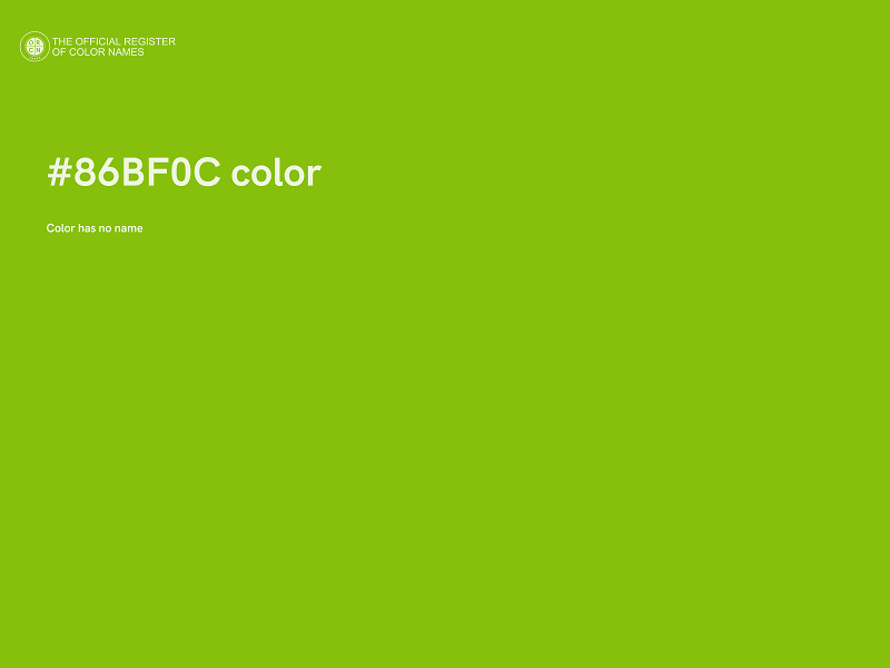 #86BF0C color image