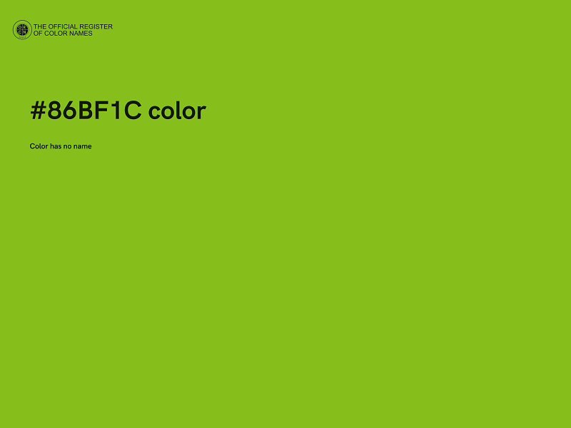 #86BF1C color image