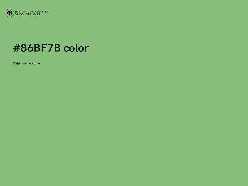 #86BF7B color image