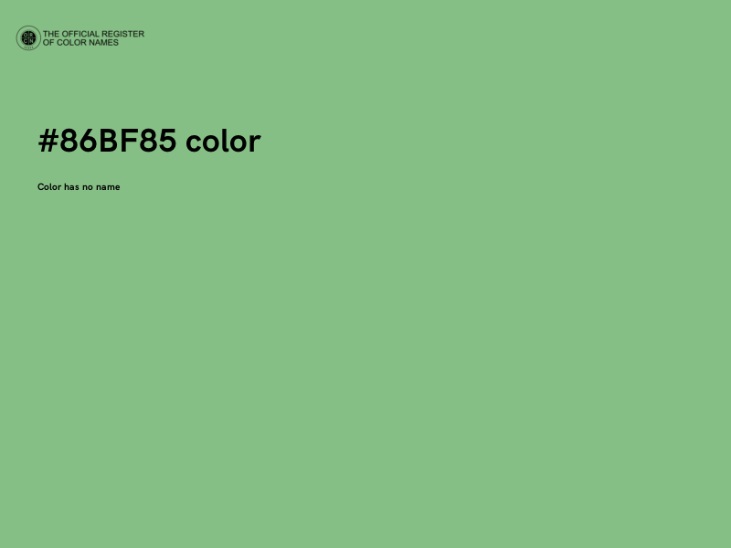 #86BF85 color image