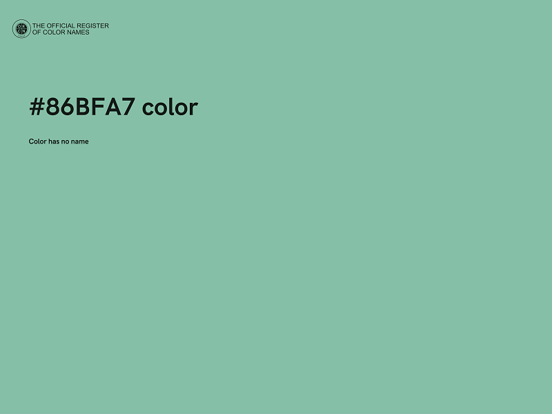 #86BFA7 color image