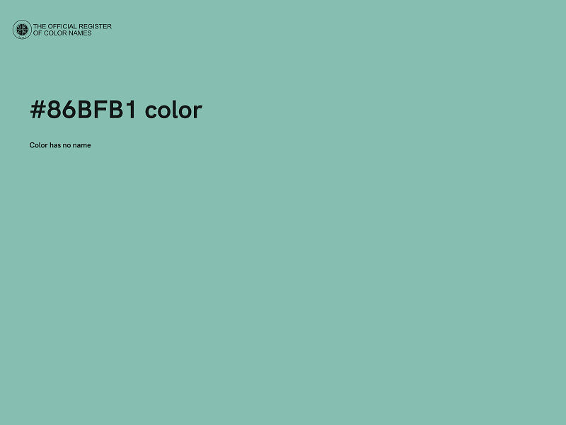 #86BFB1 color image