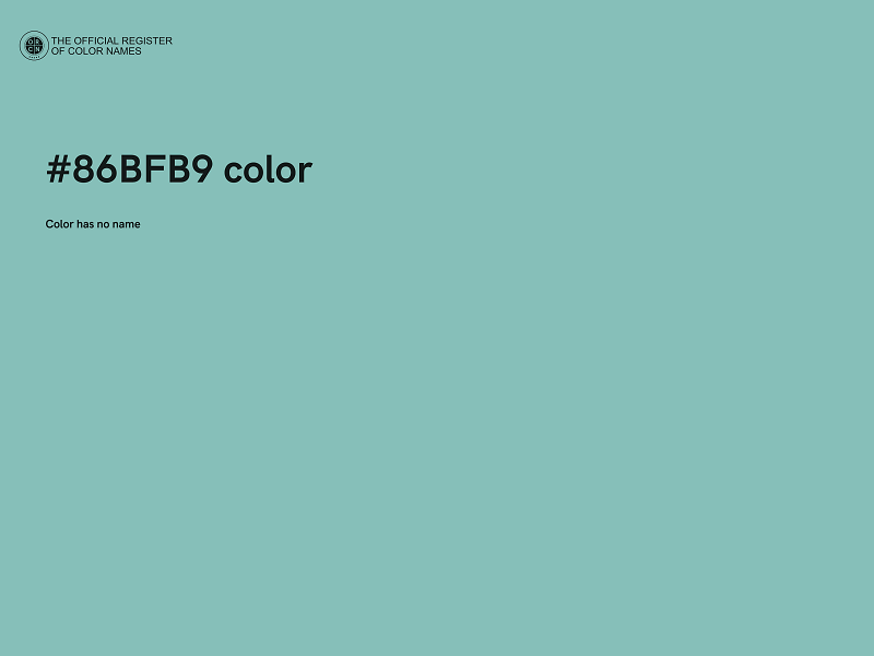 #86BFB9 color image