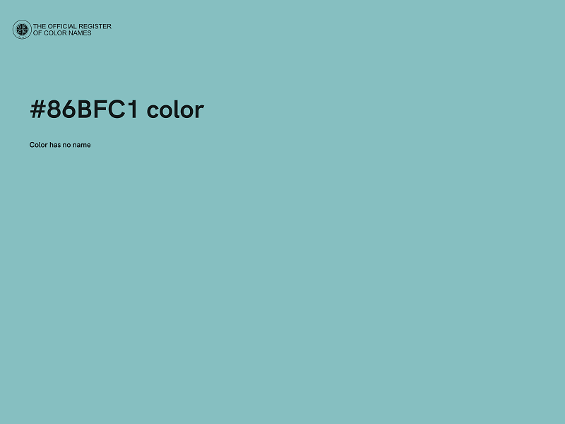 #86BFC1 color image