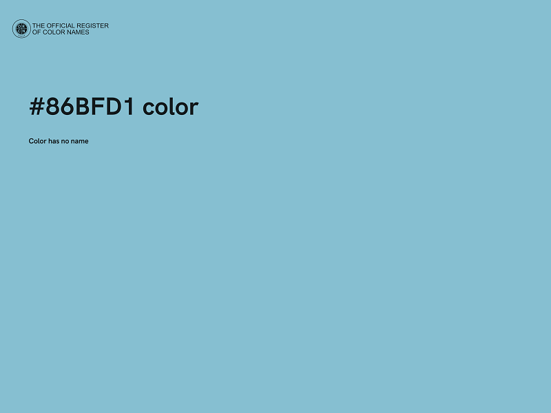 #86BFD1 color image