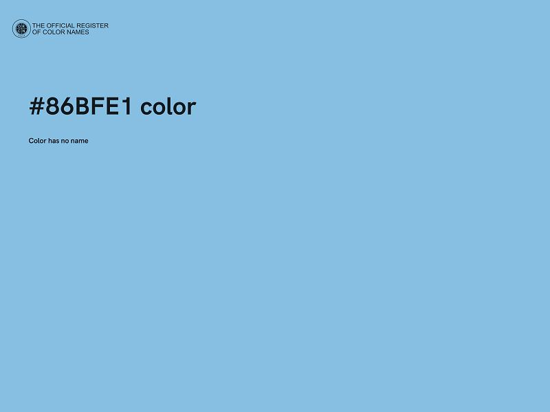 #86BFE1 color image