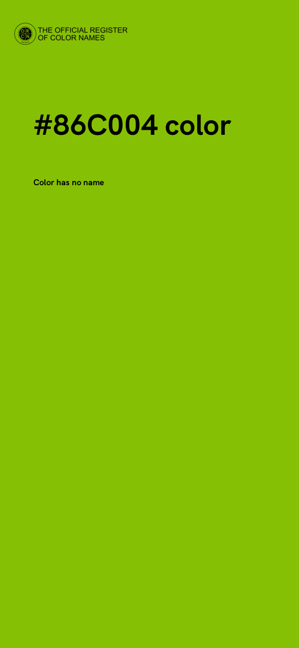 #86C004 color image