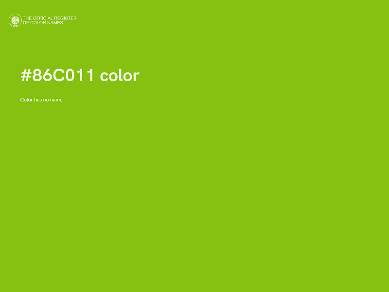 #86C011 color image