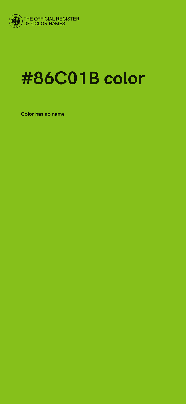 #86C01B color image