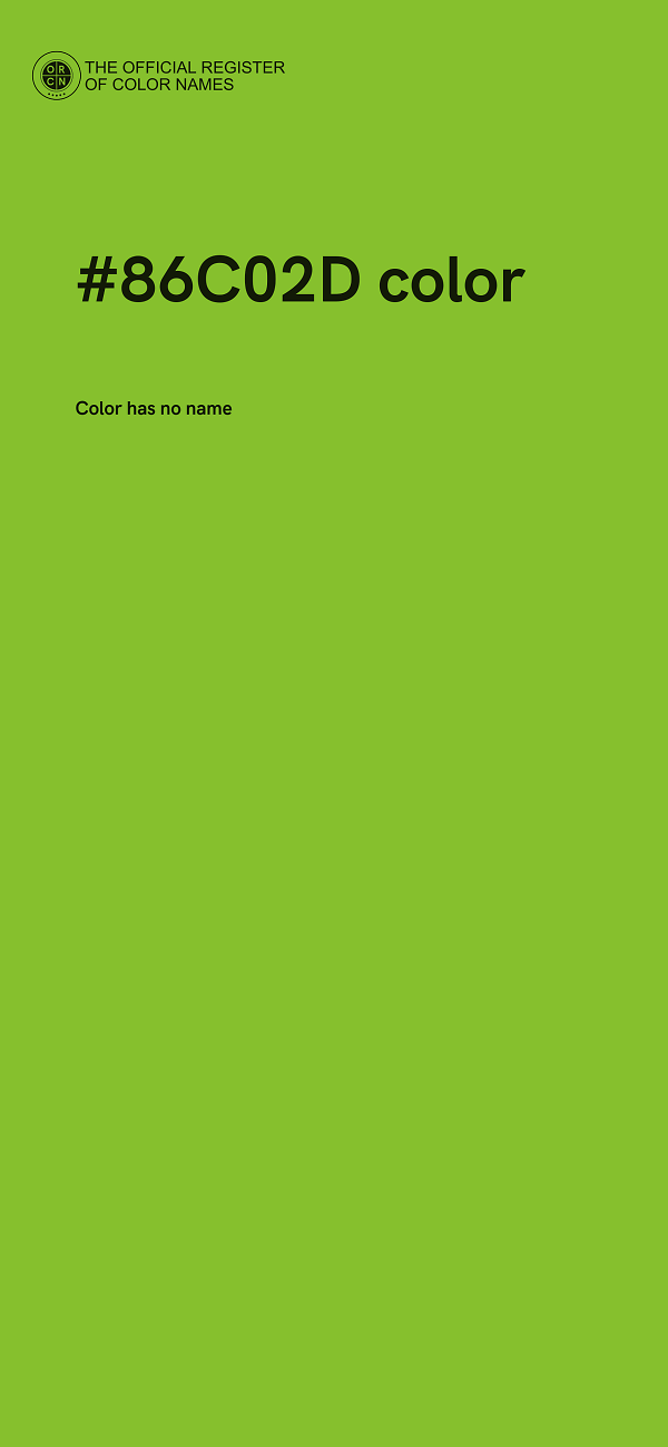 #86C02D color image