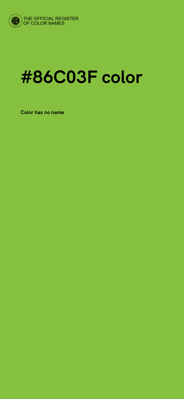 #86C03F color image