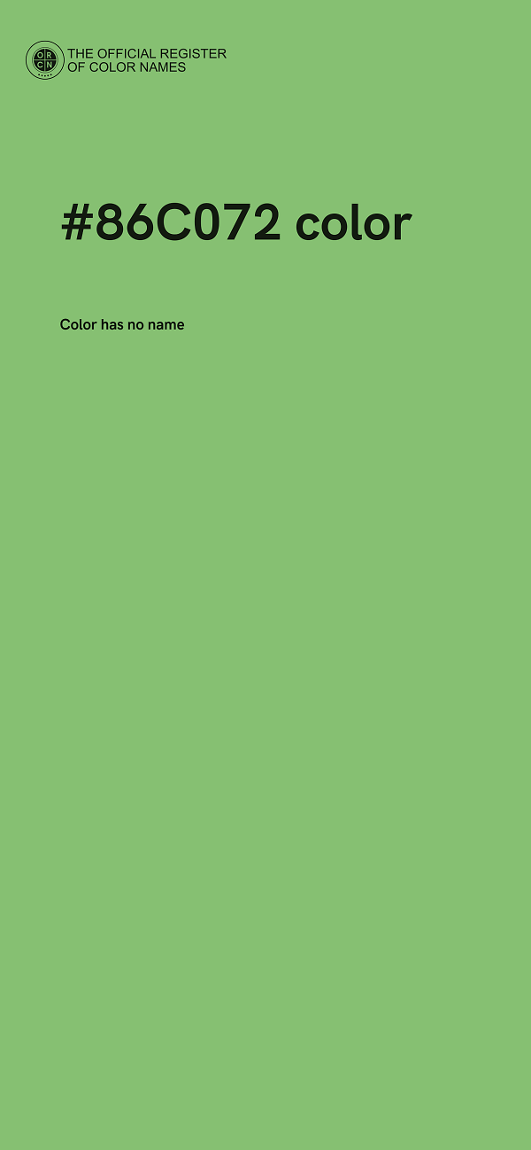 #86C072 color image