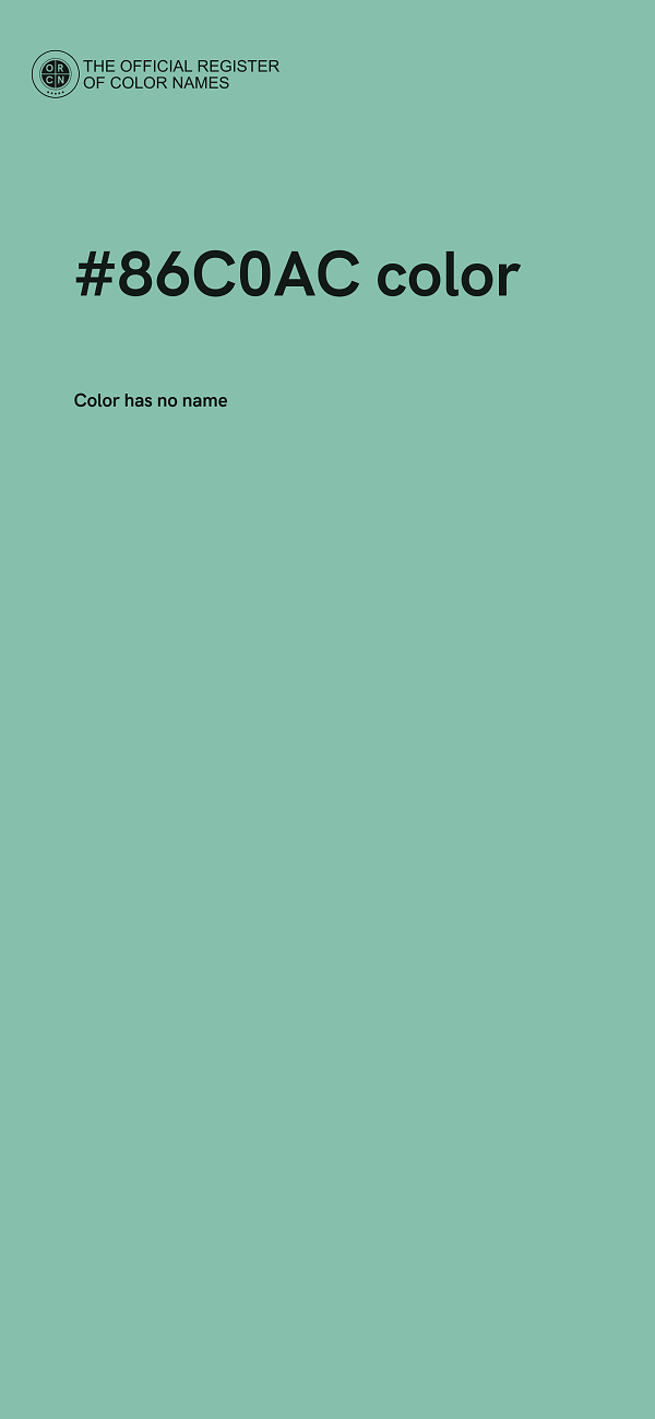 #86C0AC color image