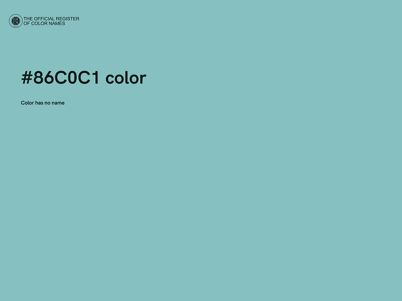 #86C0C1 color image