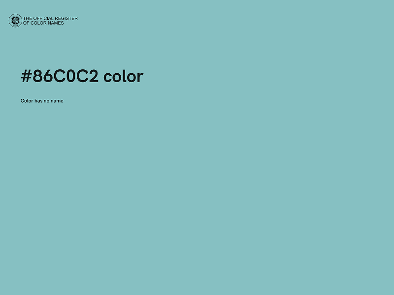 #86C0C2 color image