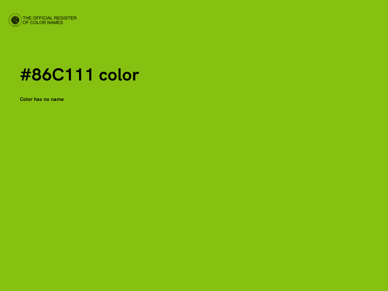 #86C111 color image