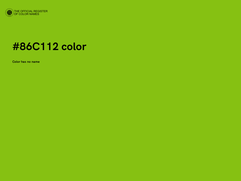 #86C112 color image