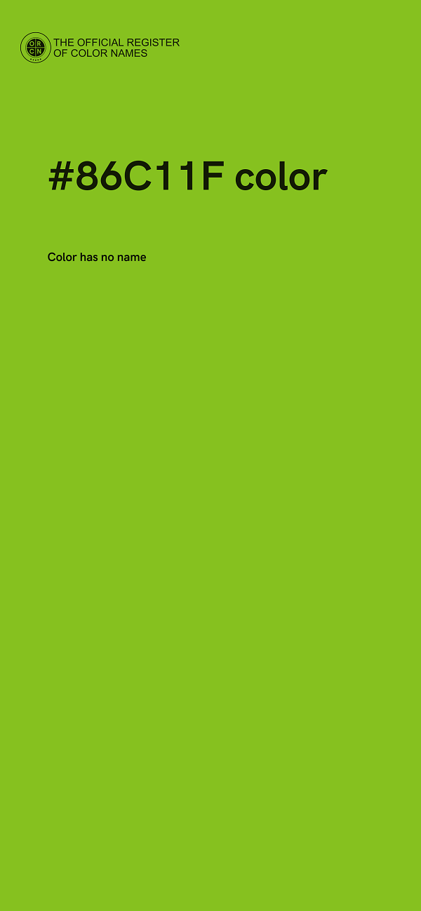 #86C11F color image