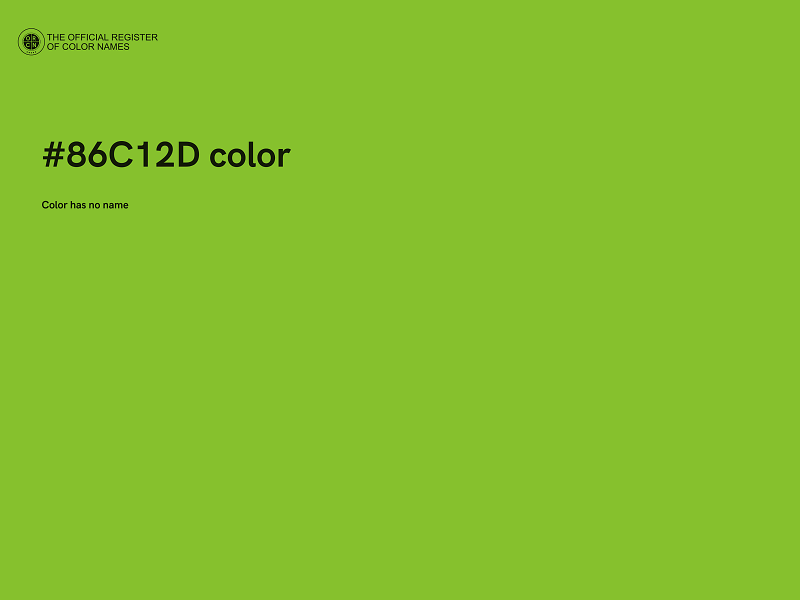 #86C12D color image