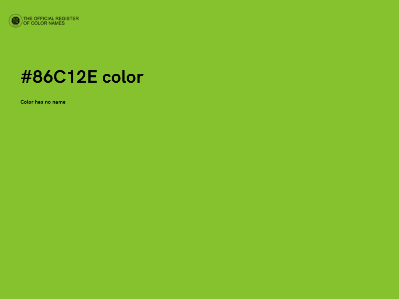 #86C12E color image