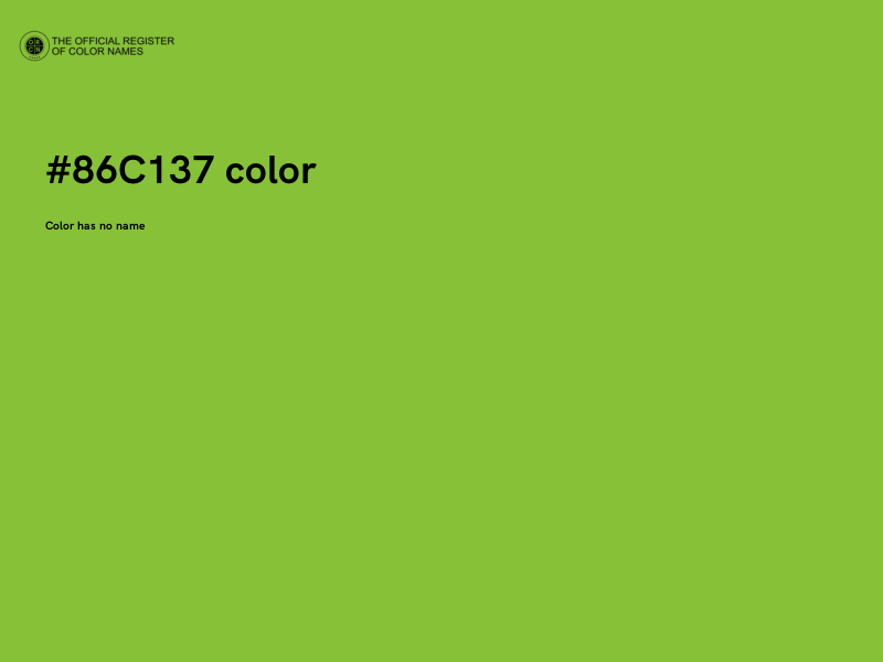 #86C137 color image