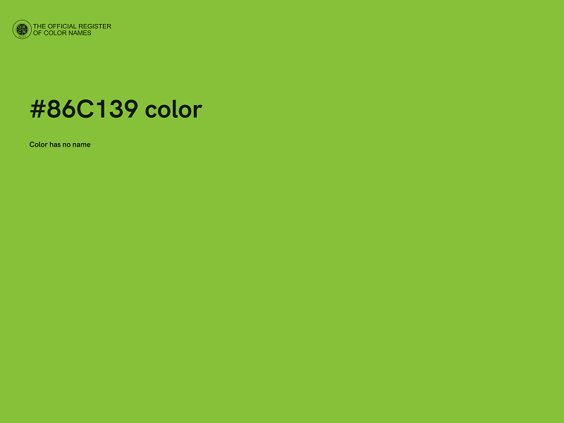 #86C139 color image