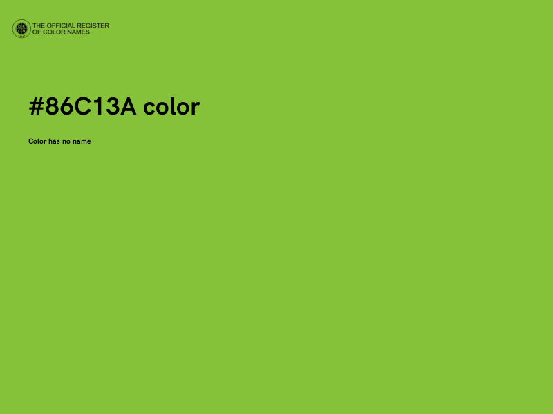 #86C13A color image