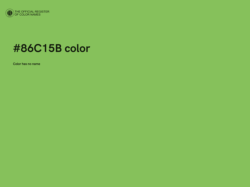 #86C15B color image